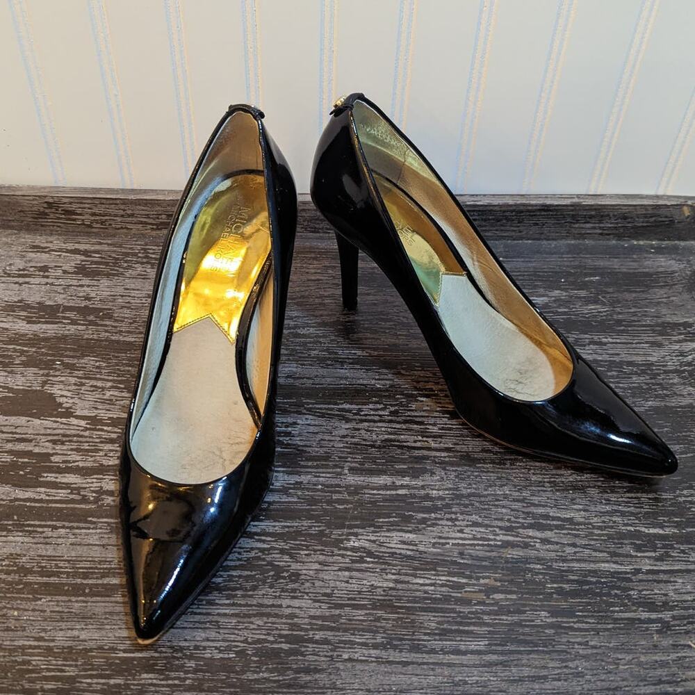 Michael Kors Women's Black Patent Leather Stiletto Pumps Size 8.5
